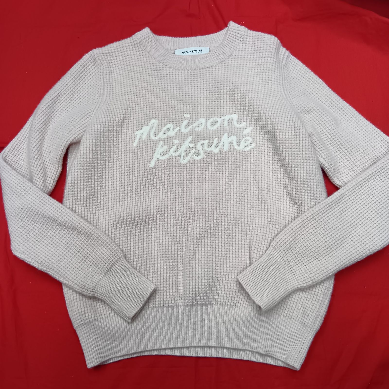 メゾンキツネ ニット XS ピンク レディース セーター MAISON KITSUNE