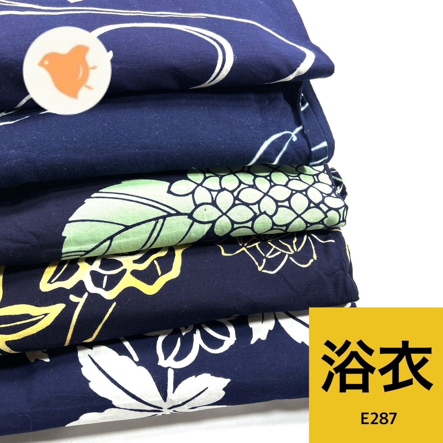 浴衣 5枚 綿 着物まとめ売り【E287】同梱購入歓迎 リメイク用