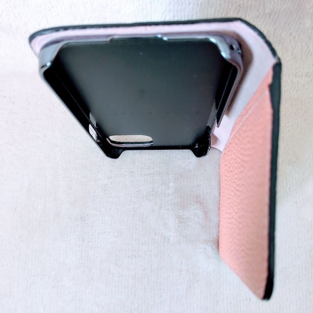 ボナベンチュラ　ダイアリーケース シュリンクレザー(グレージュ✖️コーラル) 色: グレージュ × コーラル】【ボナベンチュラ】 ダイアリーケース