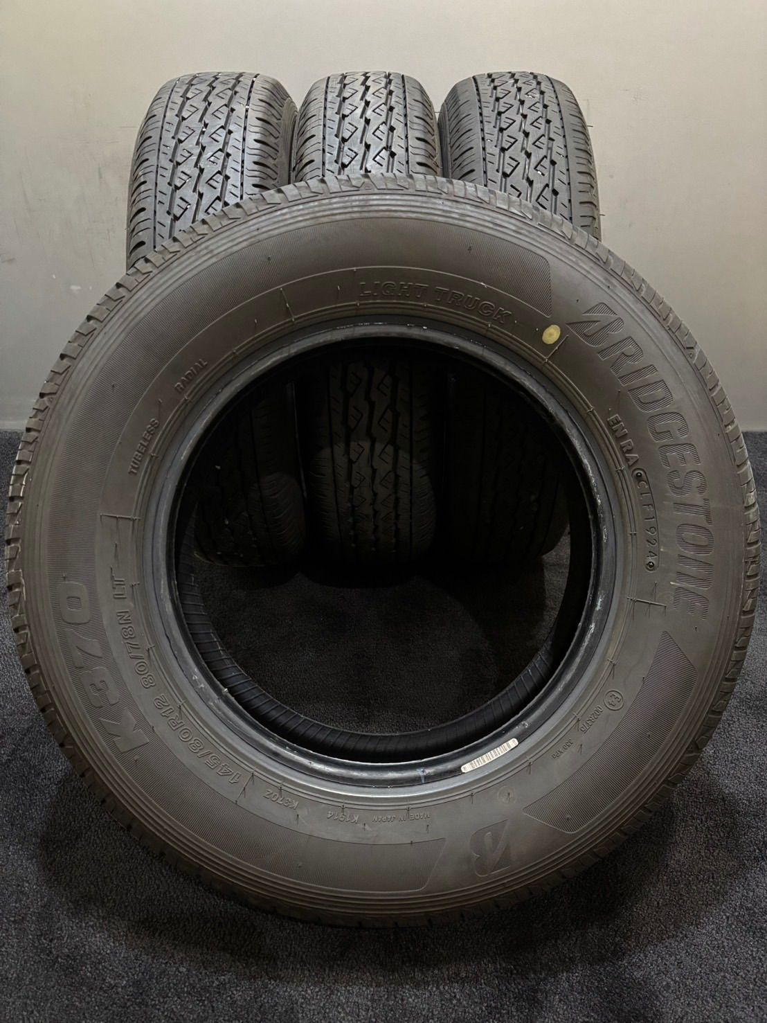 ☆145/80R12 BRIDGESTONE/K370 25年/24年製 夏タイヤ サマータイヤ 4本