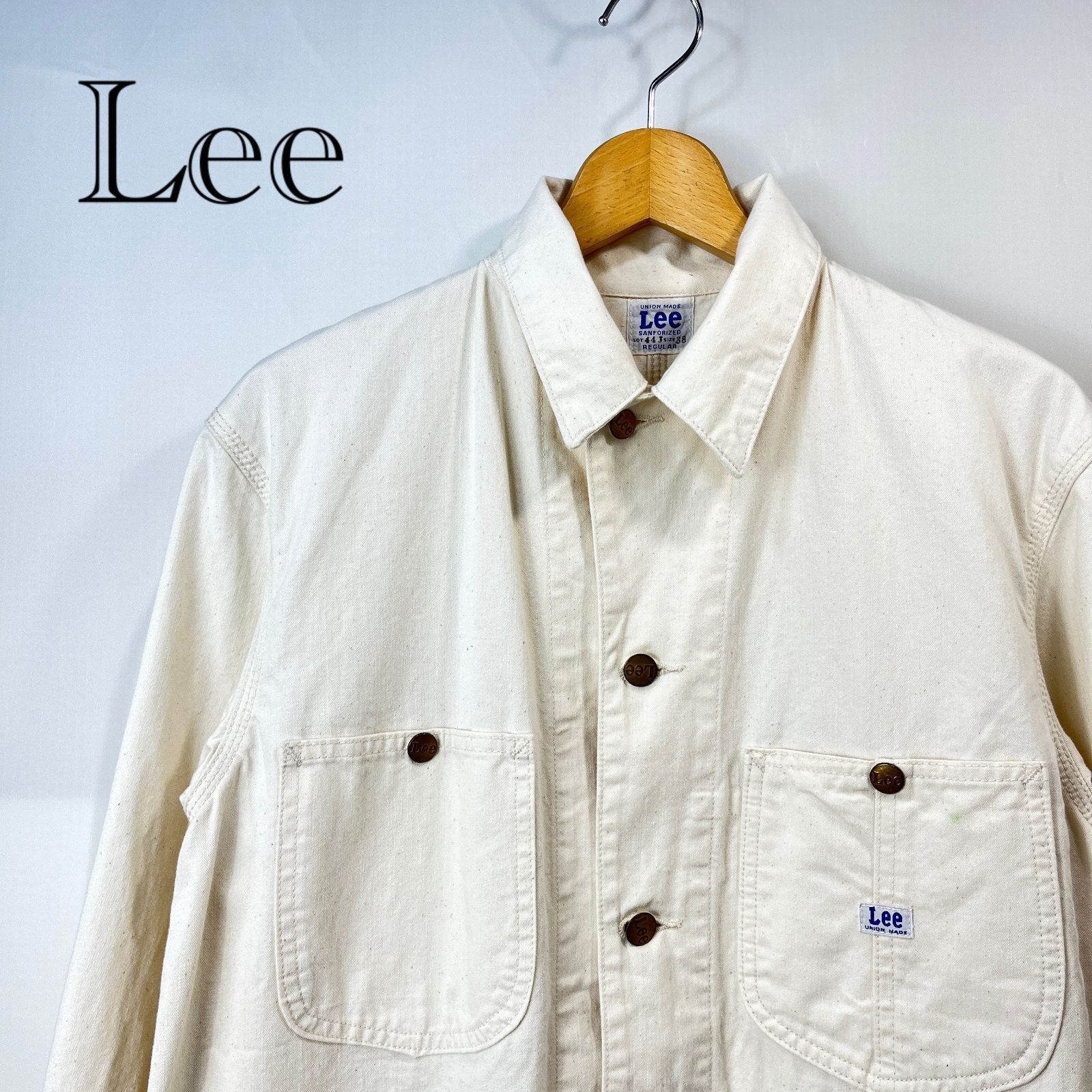 Lee 44J リー 生成り カバーオール size 38 Cover All メンズ 古着