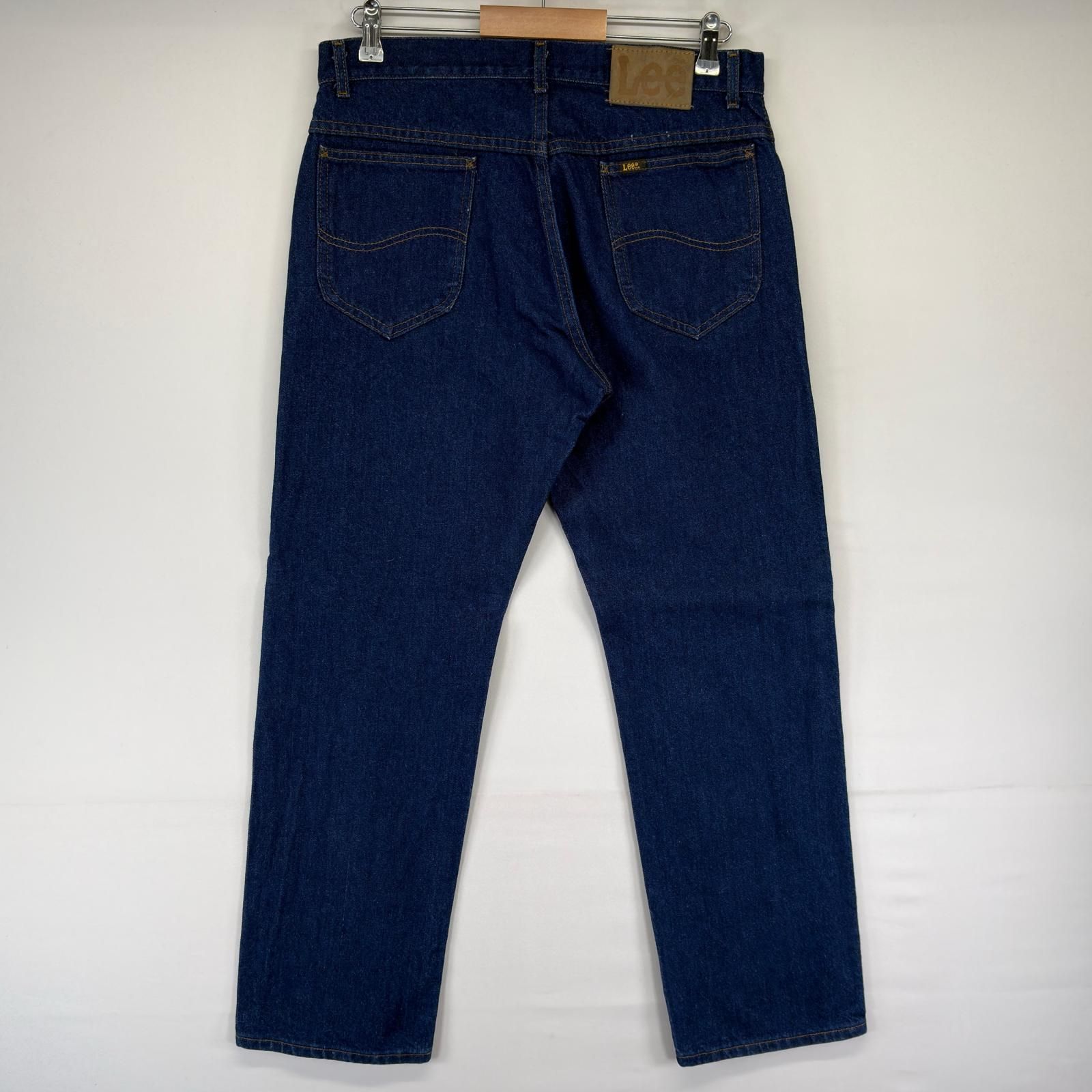 古着 リー Lee デニム パンツ ストレート 5ポケット ジーパン レザー 