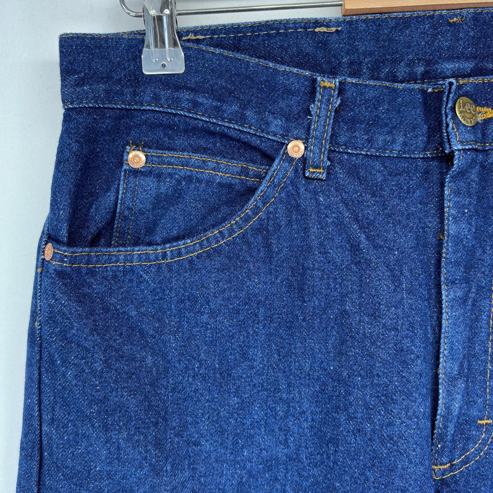 古着 リー Lee デニム パンツ ストレート 5ポケット ジーパン レザー 
