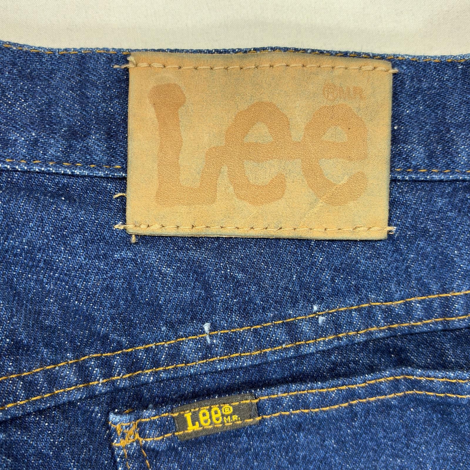 古着 リー Lee デニム パンツ ストレート 5ポケット ジーパン レザー 