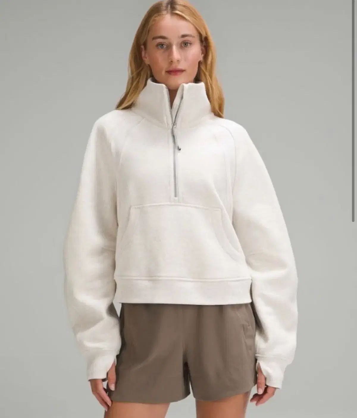 新しいファッション - Lululemon Scuba オーバーサイズ ハーフジップ 