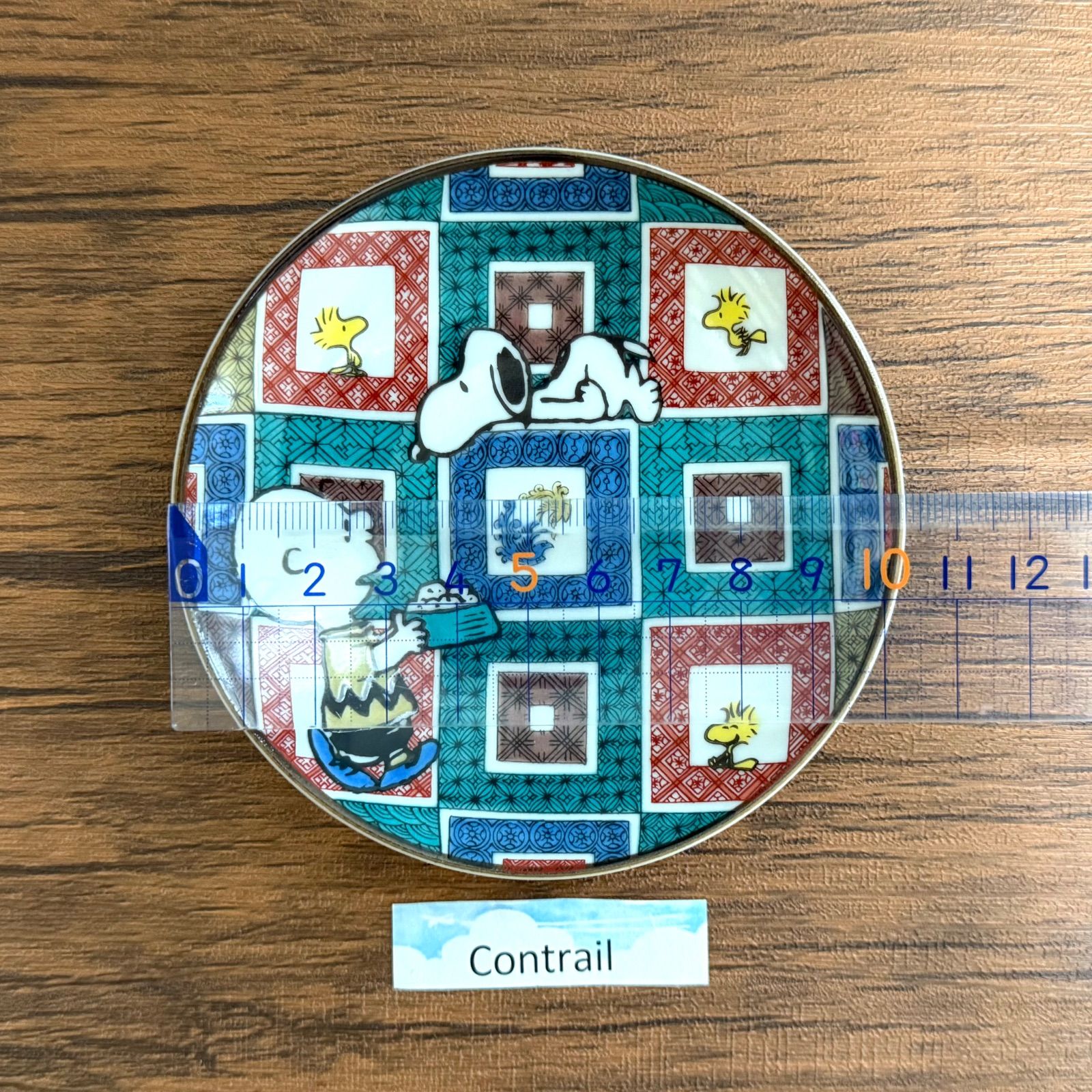 九谷焼】スヌーピー 豆皿 3枚セット (山水、赤絵、石畳）10cm Kutani