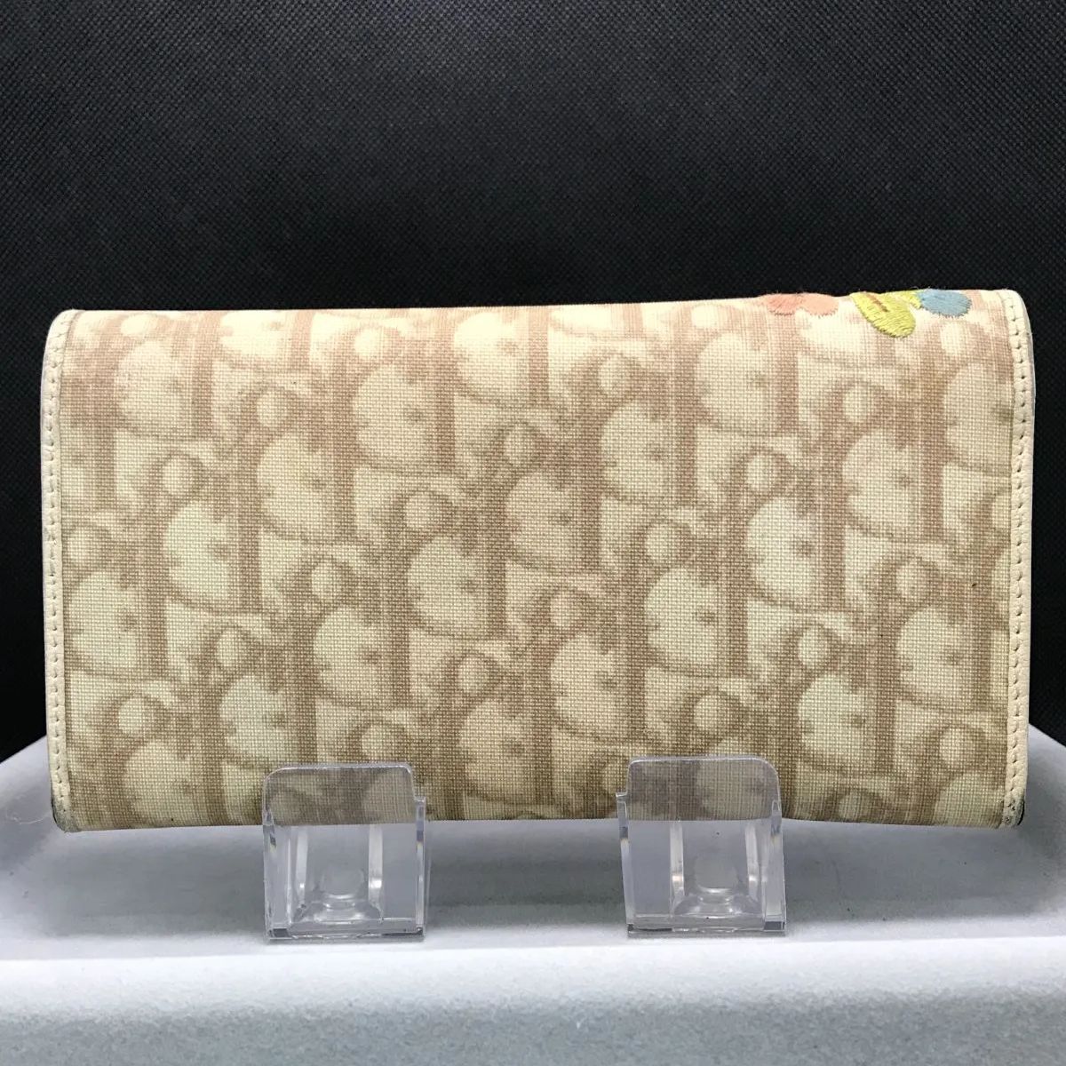 希少 Christian Dior ディオール 長財布 トロッター 花柄 フラワー 
