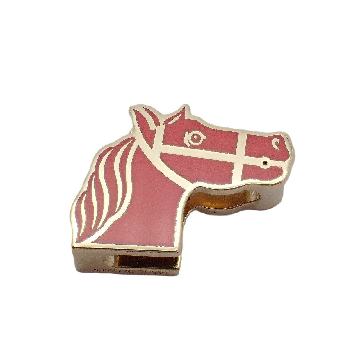 HERMES エルメス カドリージュ スカーフリング ゴールド×ピンク系【いおき質店】