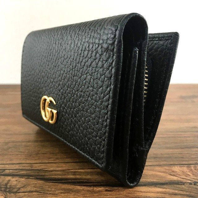 62 送料込み! 未使用品 GUCCI コンパクトウォレット 644407 ブラック GGマーモント 箱付き 62 送料込み! 未使用品 GUCCI コンパクトウォレット 644407 ブラック GGマーモント 箱付き