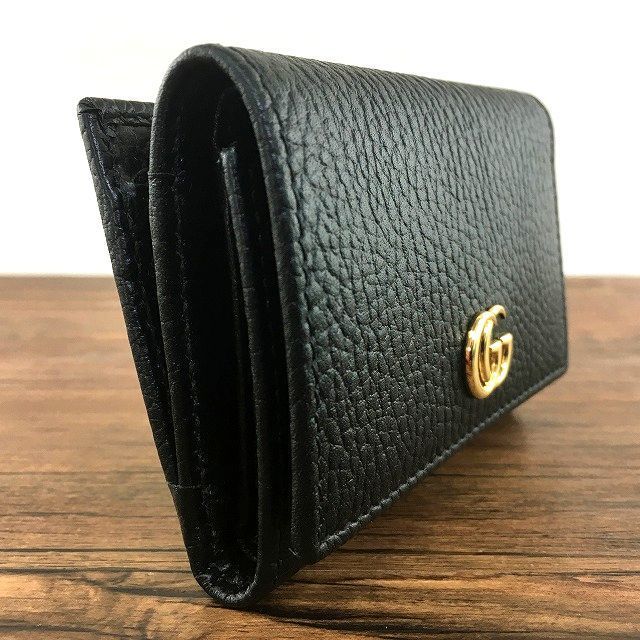 62 送料込み! 未使用品 GUCCI コンパクトウォレット 644407 ブラック GGマーモント 箱付き 62 送料込み! 未使用品 GUCCI コンパクトウォレット 644407 ブラック GGマーモント 箱付き