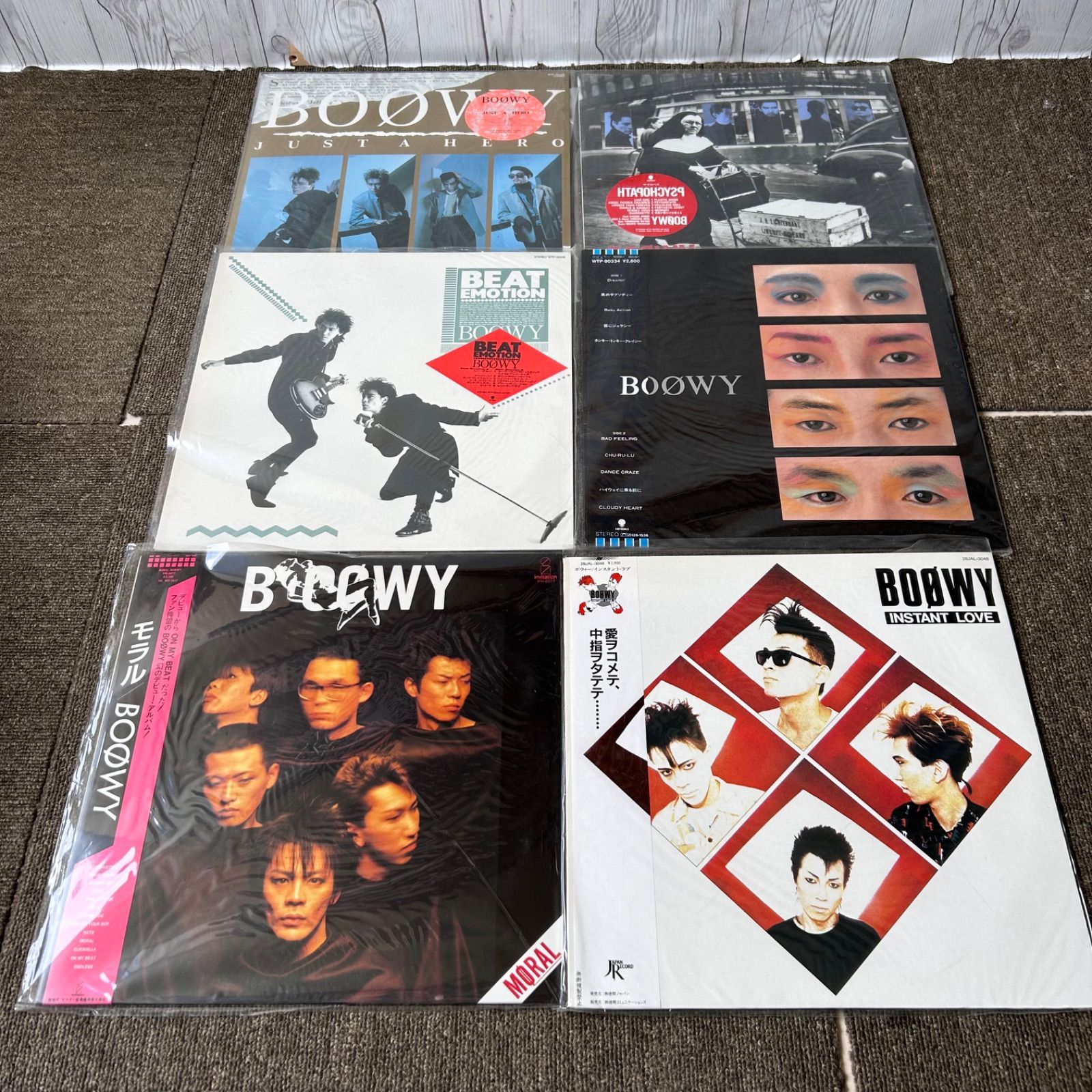 BOOWY 氷室京介 BOØWYモラル INSTANT LOVE BEAT EMOTION レコード 全6枚セット