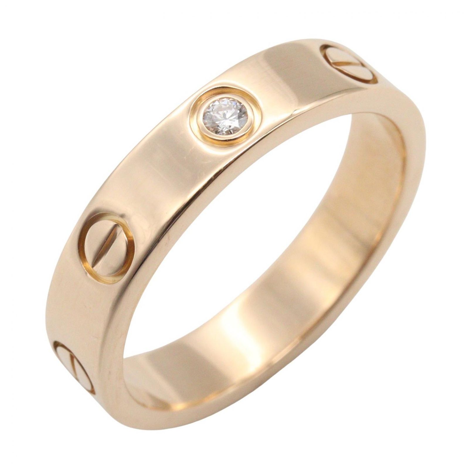 カルティエ CARTIER リング・指輪 ミニラブリング 1PD B4050700 K18PG（ピンクゴールド） ダイヤモンド ミニラブリング 1PD レディース Used A