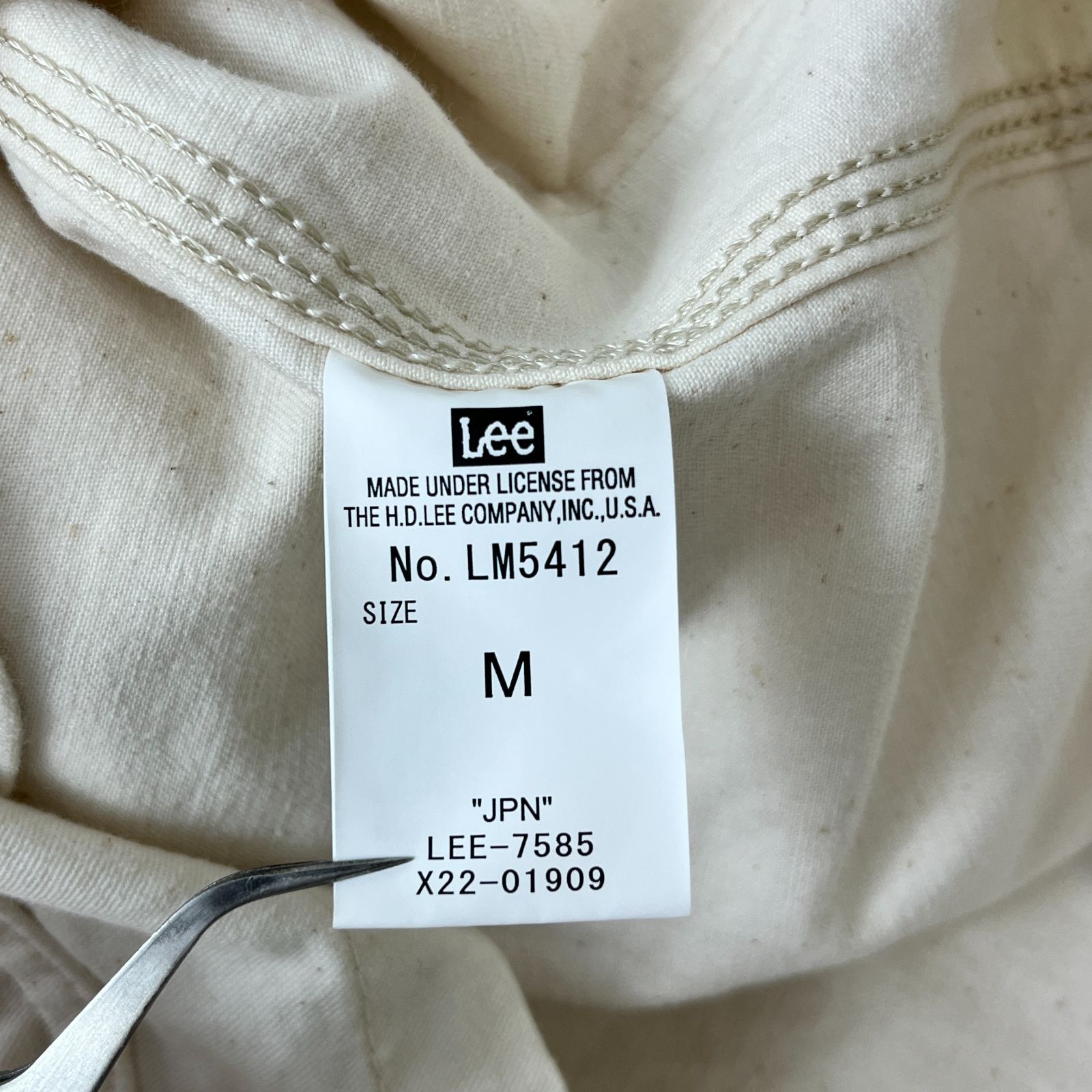 Lee 44J リー 生成り カバーオール size 38 Cover All メンズ 古着