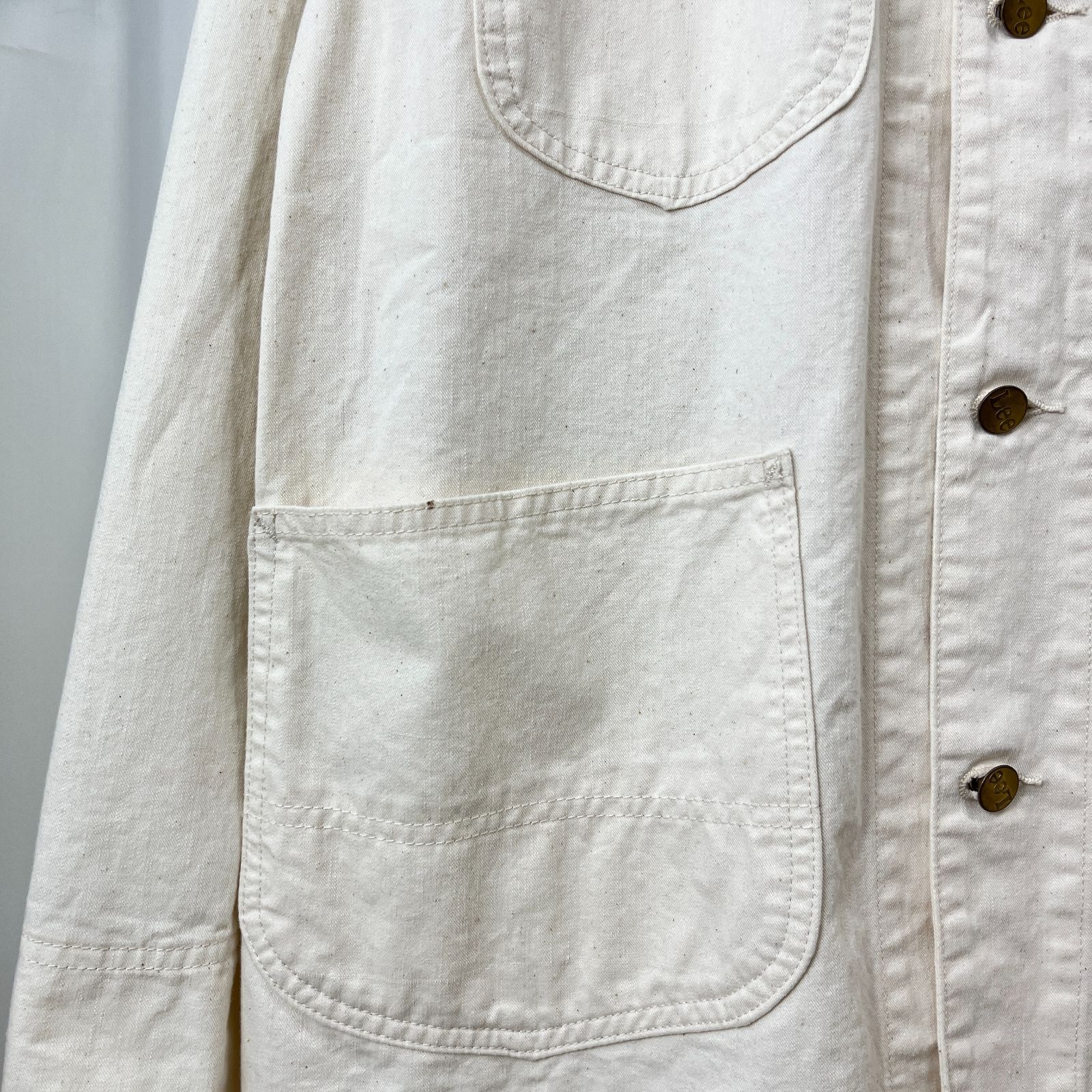 Lee 44J リー 生成り カバーオール size 38 Cover All メンズ 古着