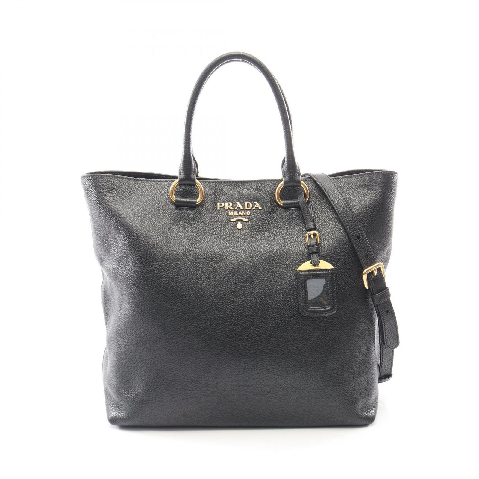 プラダ PRADA トートバッグ VITELLO PHENIX 2WAY 1BG865 ブラック レザー ヴィッテロ フェニックス 2wayトートバッグ レディース Used A
