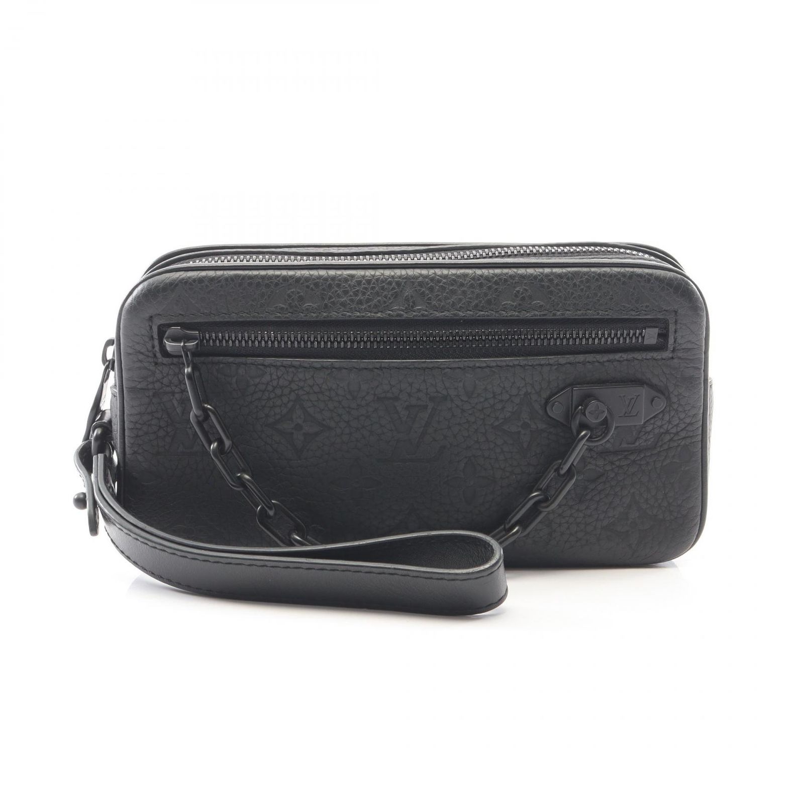 ルイ・ヴィトン LOUIS VUITTON セカンドバッグ クラッチバッグ ポシェットヴォルガ M55703 ノワール レザー ポシェット・ヴォルガ メンズ Used A
