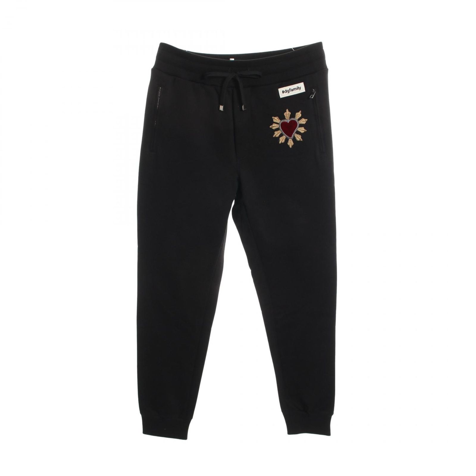 ドルチェアンドガッバーナ DOLCE & GABBANA パンツ ハートワッペン GY7PAZ コットン ボトムス ハートワッペンスウェットパンツ メンズ 未使用