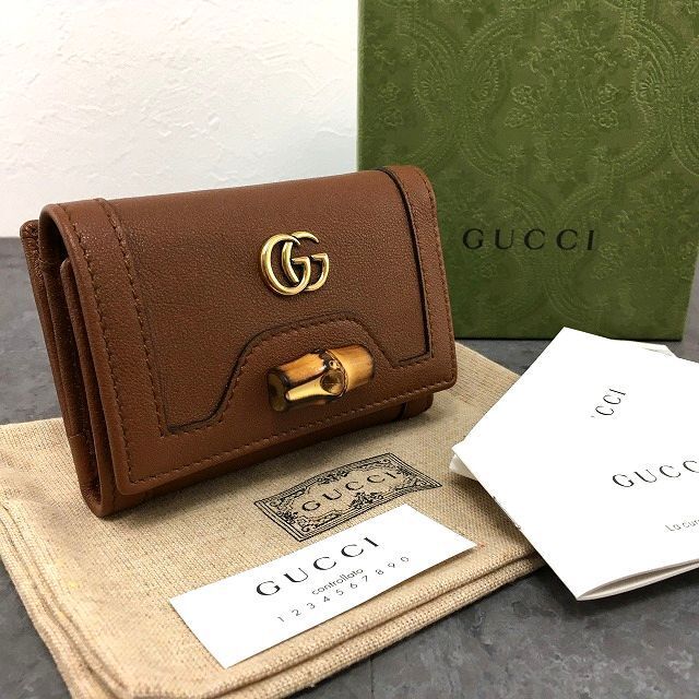 178 送料込み! 未使用品 GUCCI コンパクトウォレット 658633 ダイアナ 箱付き
