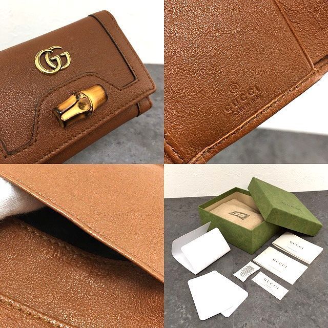 178 送料込み！ 未使用品 GUCCI コンパクトウォレット 658633 ダイアナ 箱付き