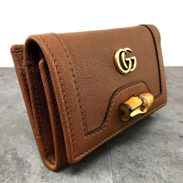 178 送料込み！ 未使用品 GUCCI コンパクトウォレット 658633 ダイアナ 箱付き