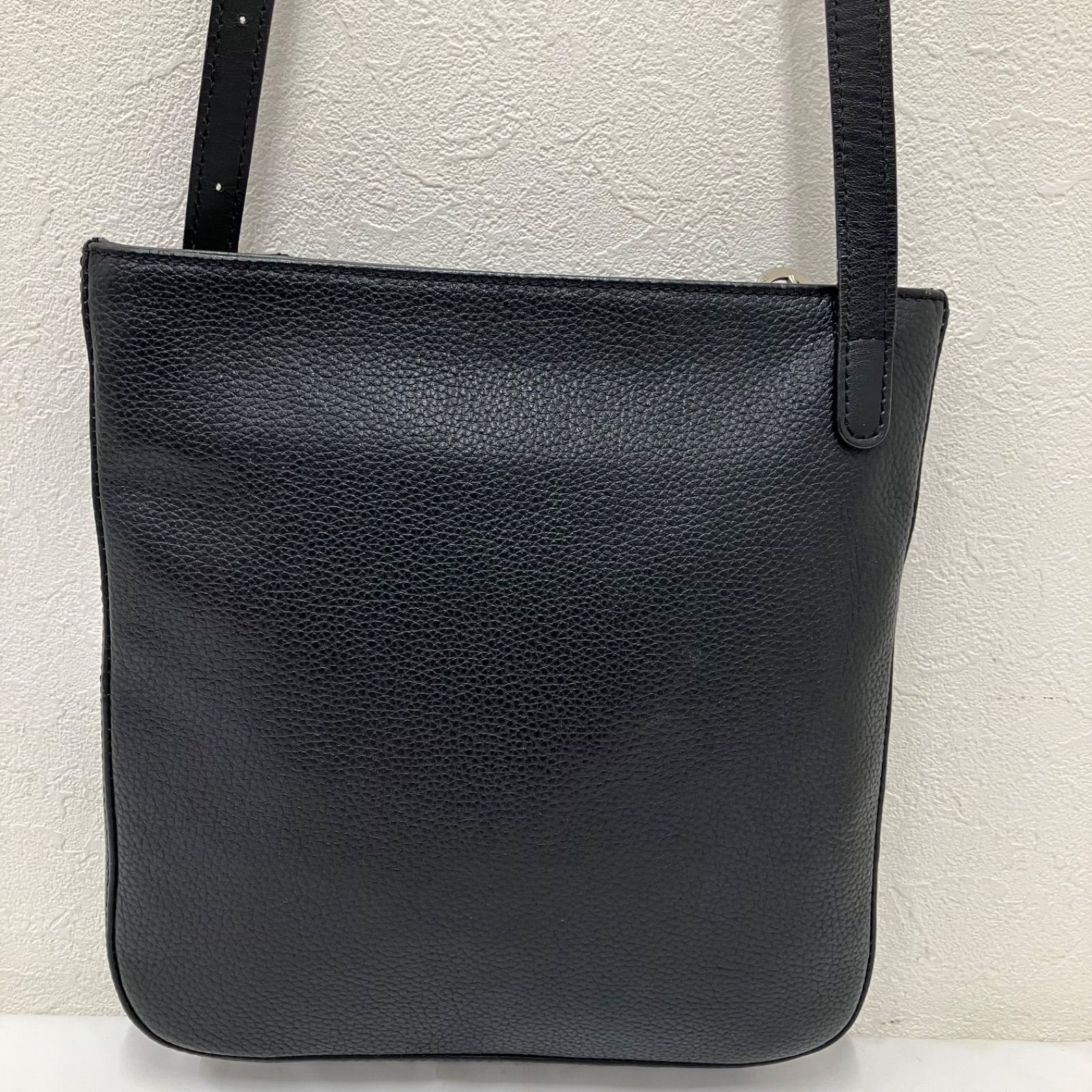 441 LONGCHAMP ロンシャン ショルダーバッグ ブラック系 黒 レザー 馬 