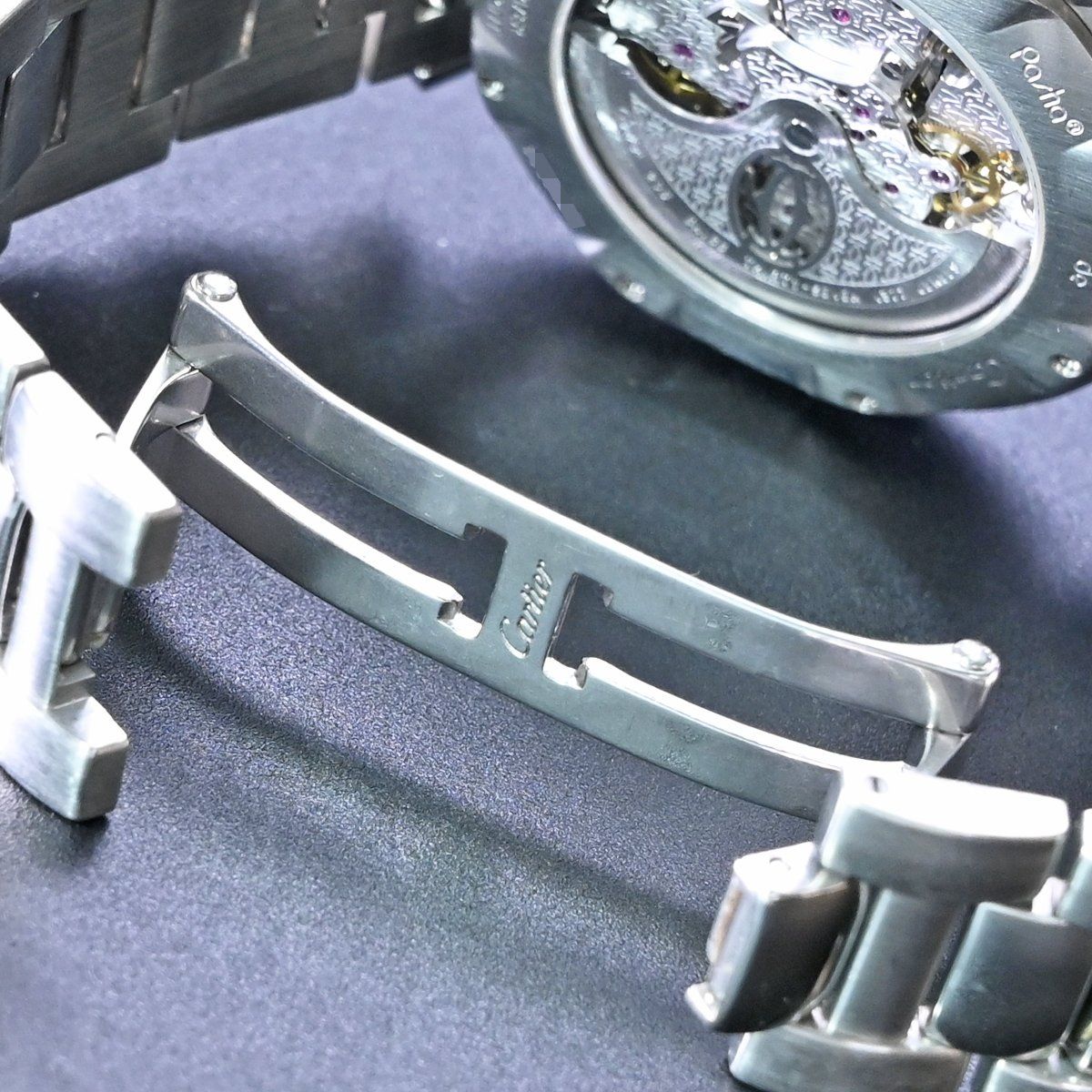 本物 極上品 カルティエ 純正SSブレスレット仕様 パシャ 38mm クロノ 