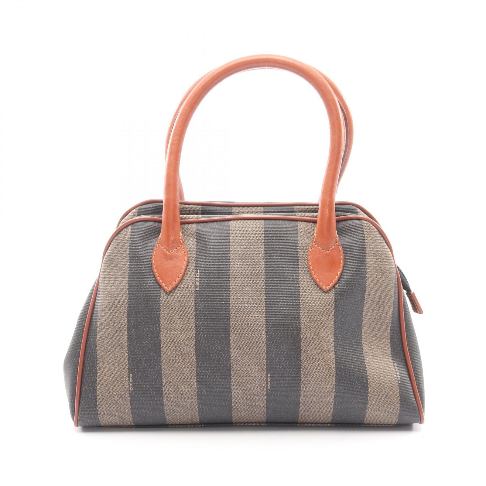 フェンディ FENDI ハンドバッグ ペカン 14107 ブラウン PVCコーティングキャンバス レザー ペカン ハンドバッグ レディース Used B