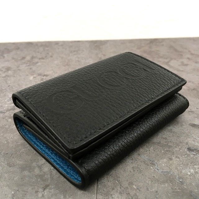 281 送料込み！ 未使用品 GUCCI コンパクトウォレット 736151 ブラック 三つ折り財布 箱付き