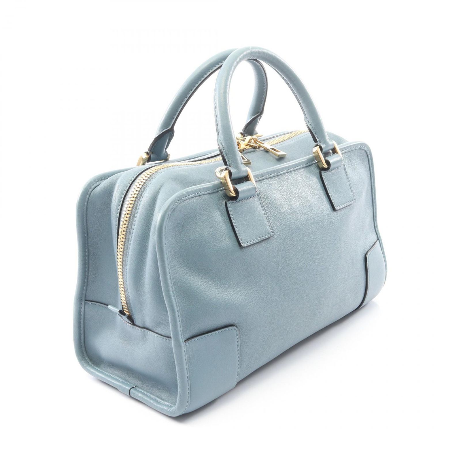 ロエベ LOEWE ハンドバッグ アマソナ28 2WAY ブルーグレー レザー 