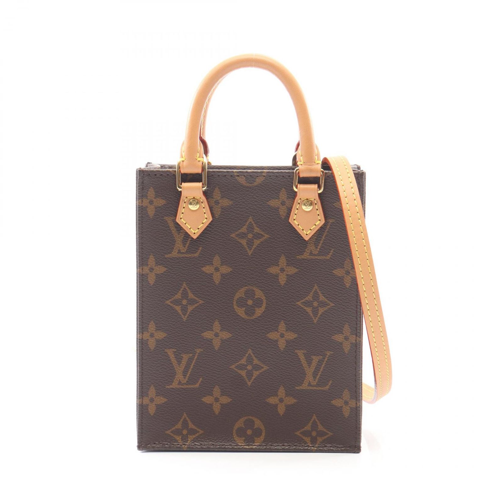 ルイ・ヴィトン LOUIS VUITTON ハンドバッグ プティット サックプラ 2WAY M69442 PVCコーティングキャンバス レザー プティット・サックプラ レディース Used A