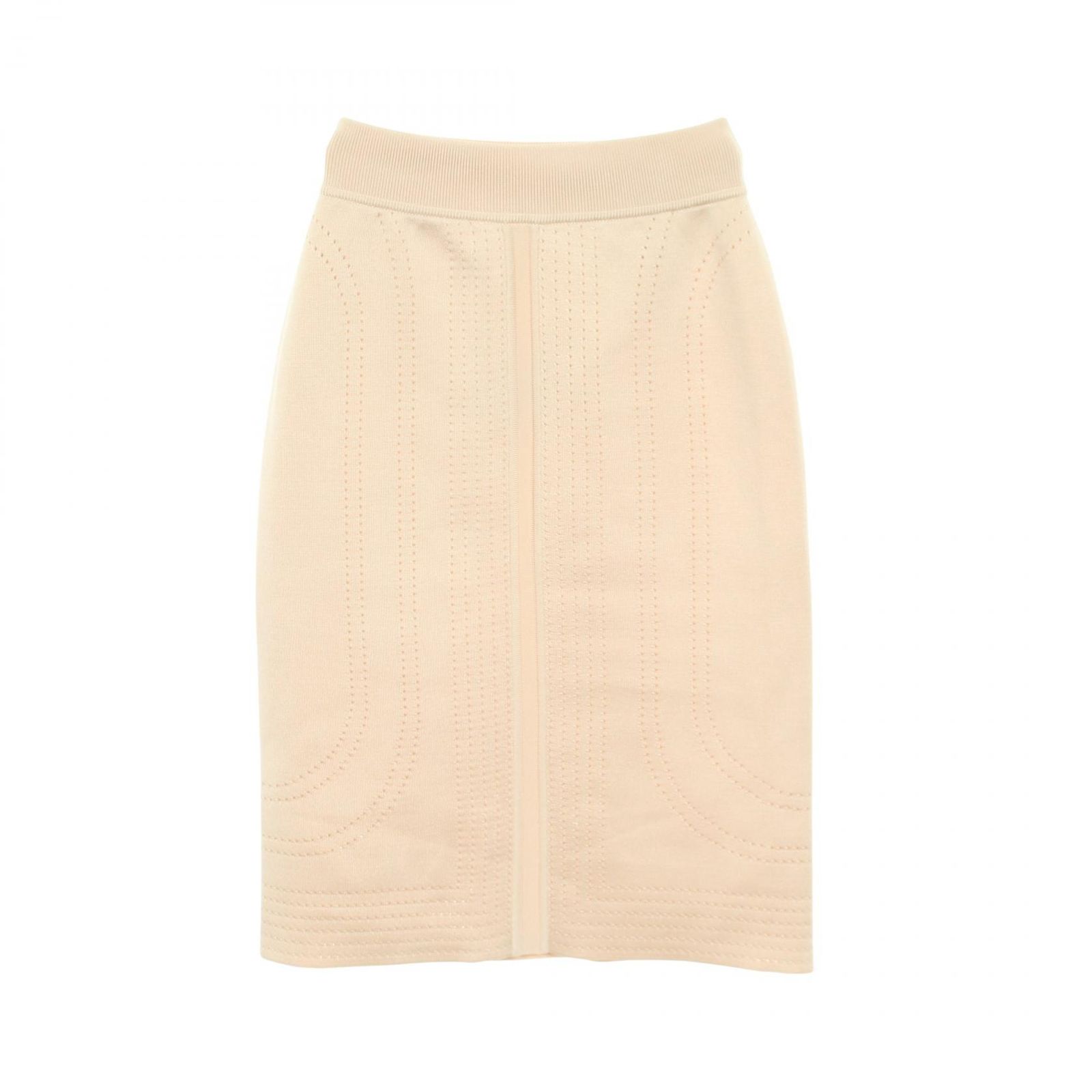 エルメス HERMES スカート BRIDES DE GALA オープンワークニット シルク スカート レディース Used A