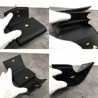 163 送料込み! 未使用品 GUCCI コンパクトウォレット シルヴィ 476081 ブラック 箱付き 163 送料込み! 未使用品 GUCCI コンパクトウォレット シルヴィ 476081 ブラック 箱付き
