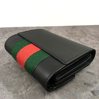 163 送料込み! 未使用品 GUCCI コンパクトウォレット シルヴィ 476081 ブラック 箱付き 163 送料込み! 未使用品 GUCCI コンパクトウォレット シルヴィ 476081 ブラック 箱付き