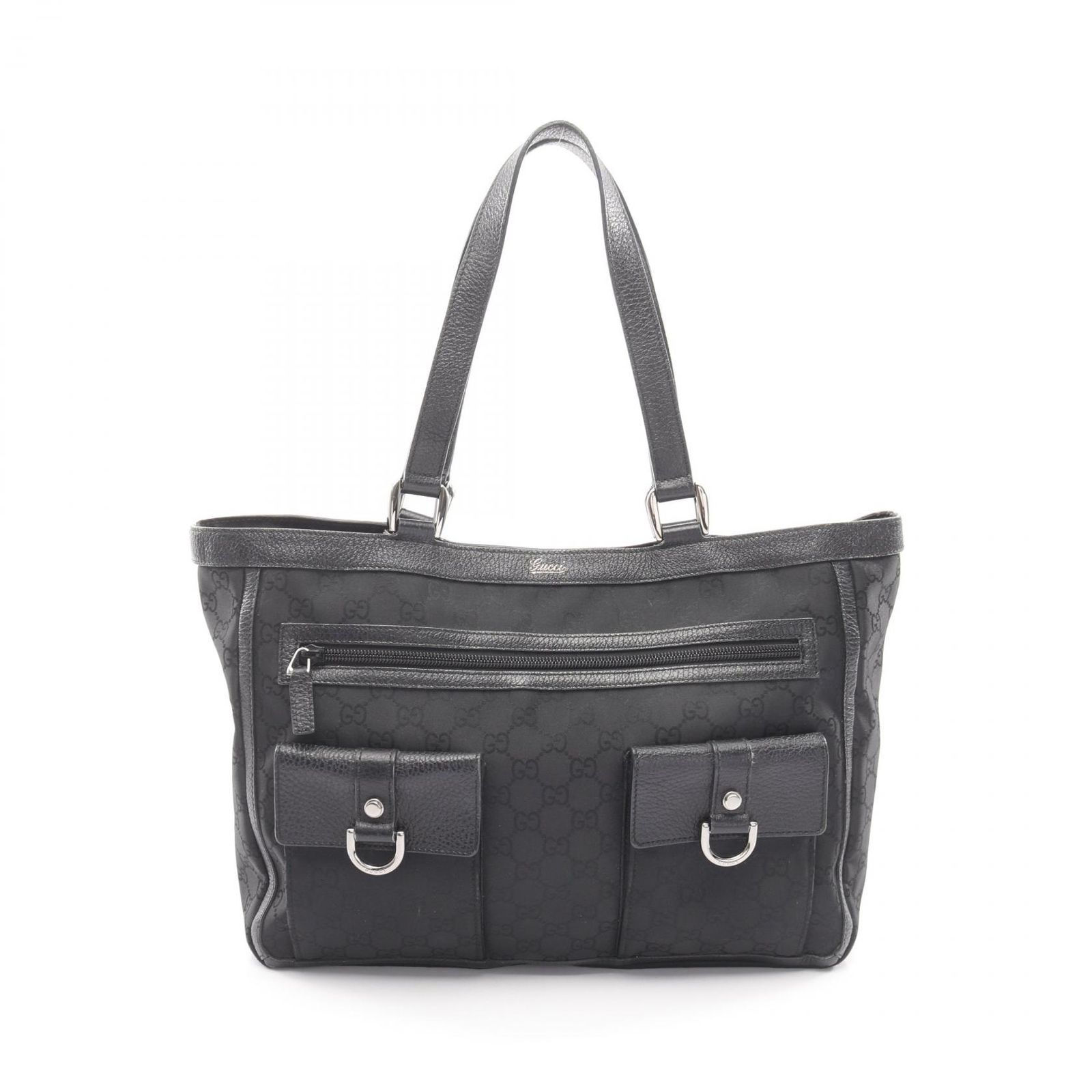 グッチ GUCCI トートバッグ アビー GG柄 268639 ブラック ナイロン レザー GGナイロン アビー トート レディース Used B