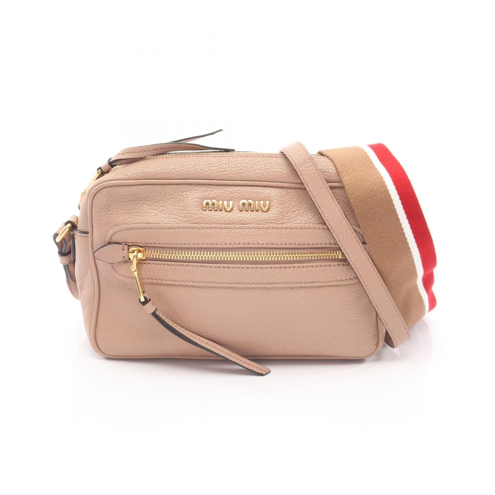 ミュウ ミュウ Miu Miu ショルダーバッグ MADRAS マドラス 2WAY ピンク 