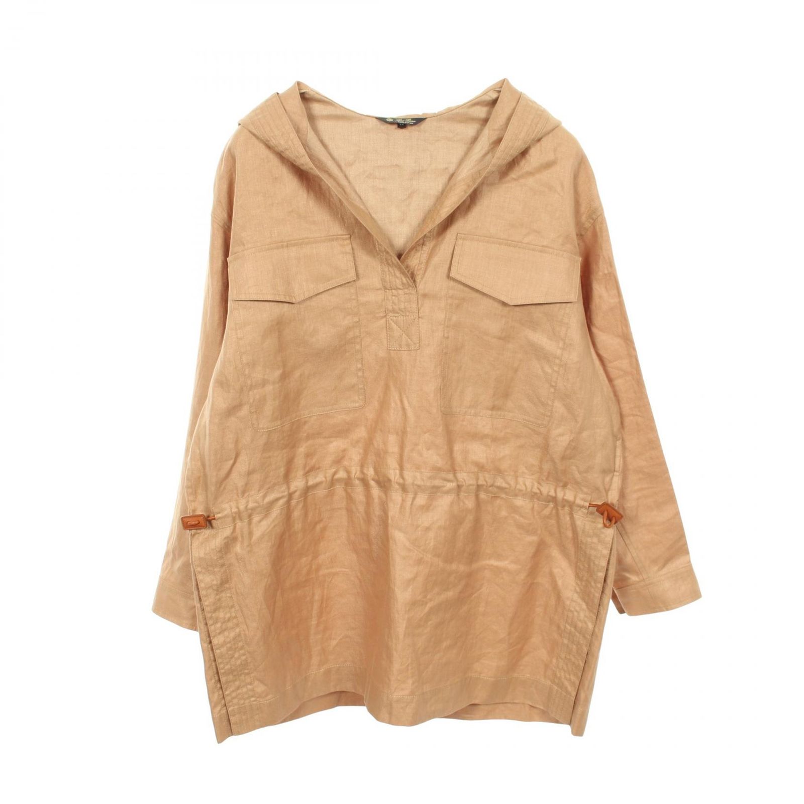 ロロピアーナ Loro Piana アノラックパーカー フーディ ブラウン ファブリック パーカー レディース Used A