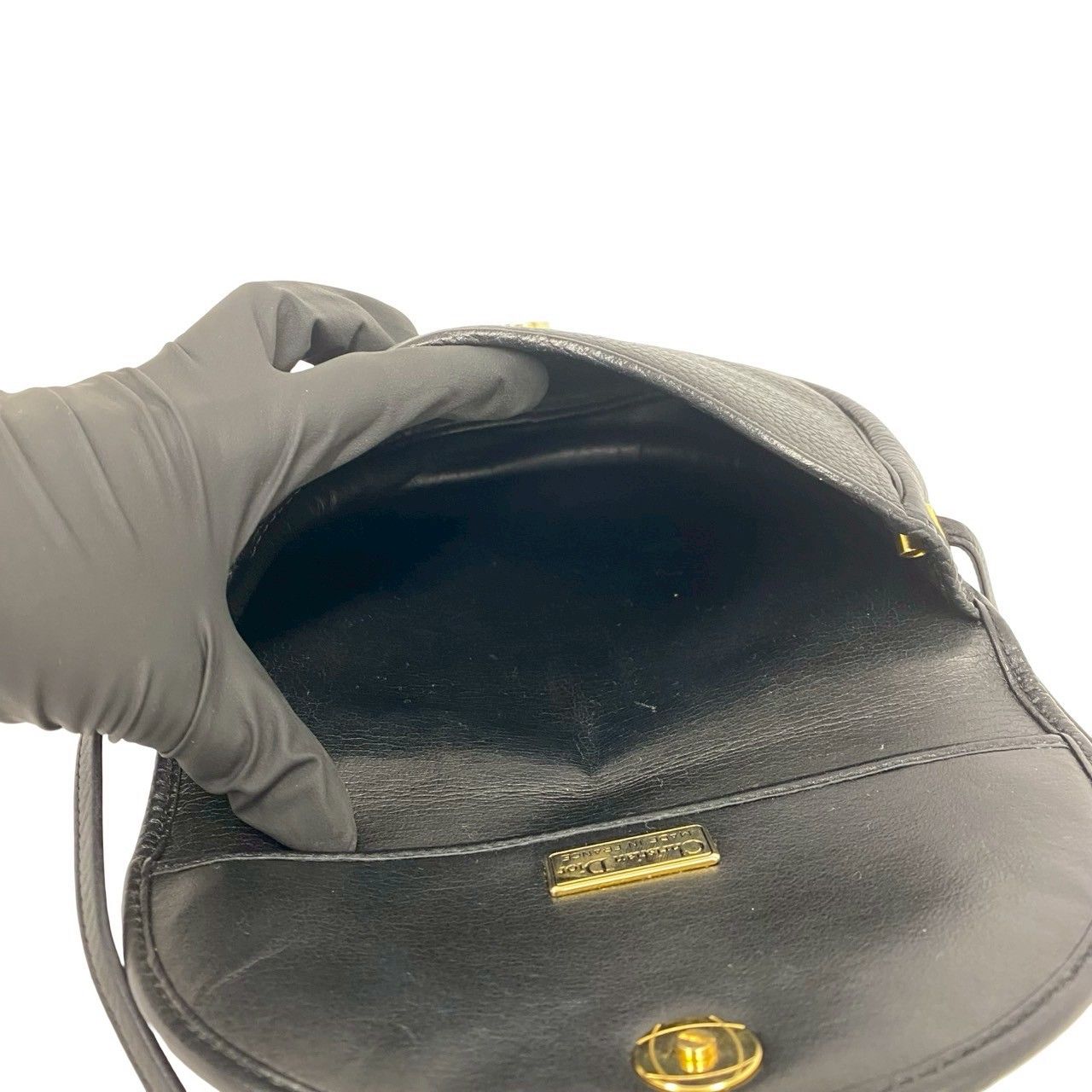 極 美品 袋付き Christian Dior ディオール ヴィンテージ CD ロゴ 金具