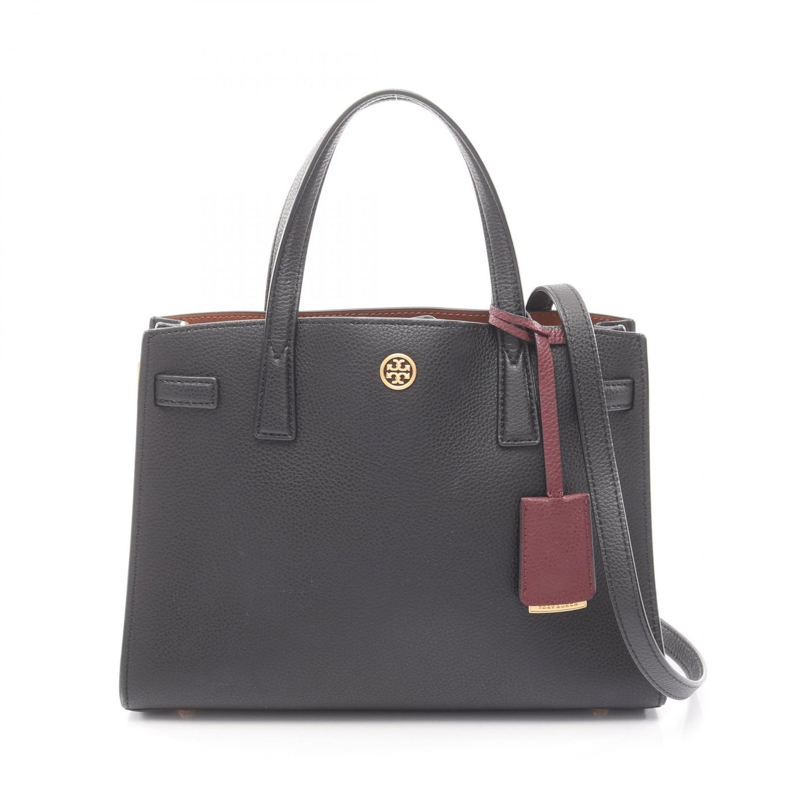 トリーバーチ Tory Burch トートバッグ ロビンソン 2WAY 143194 ブラック レザー ロビンソン 2wayショルダー レディース Used A