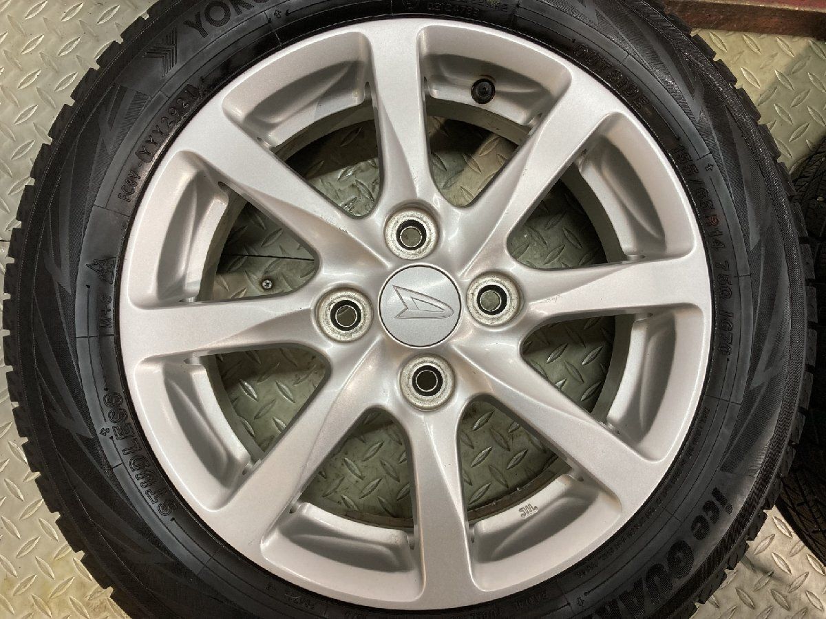 YOKOHAMA iG70 155/65R14】スタッドレス【ダイハツ 純正ホイール 14