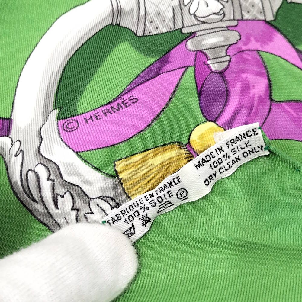 HERMES カレ90 スカーフ FERRONNERIE グリーン シルク100％ - メルカリ