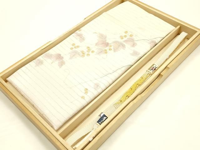 平和屋本店＊夏物　和装小物　帯締め・帯揚げセット　レース組　絽　葡萄蔦草文　金糸　金彩　暈し　逸品　未使用品あり　AABI8693ay 6,370円