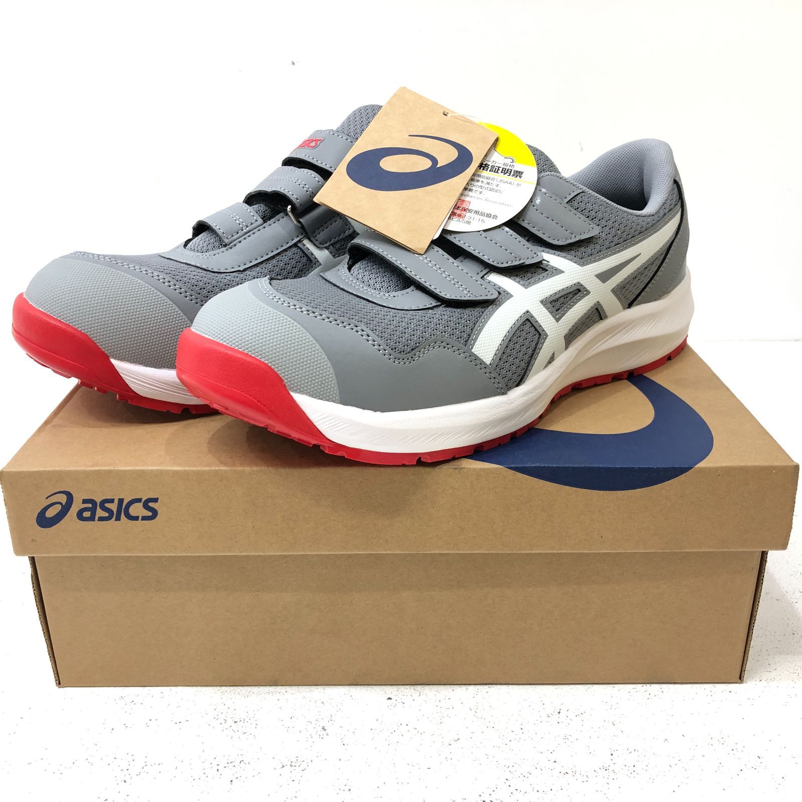 【小牧店】asics アシックス　ウィンジョブ CP215 安全靴 シートロック/ホワイト 27.5cm 【Y424-0034】
