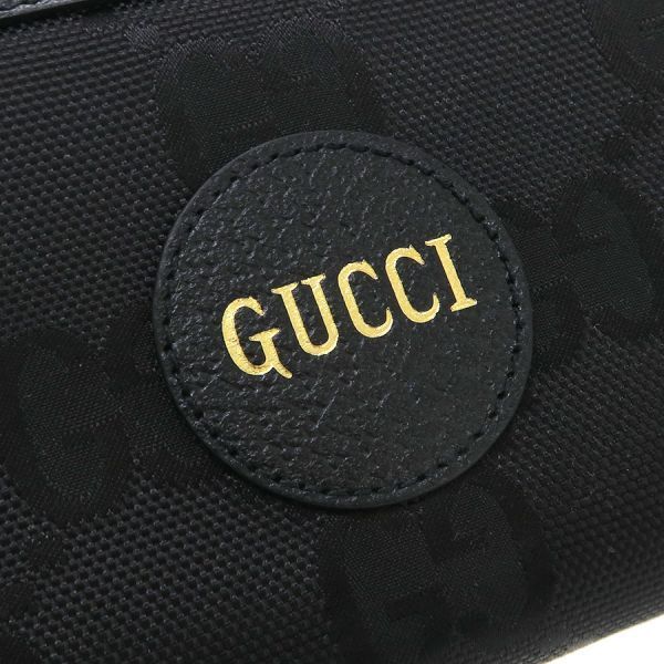 GUCCI✨オフザグリッド 長財布 ラウンドファスナー ロゴ ナイロン 黒 グッチ オフザグリッド・ラウンドファスナー長財布 625576【Aランク