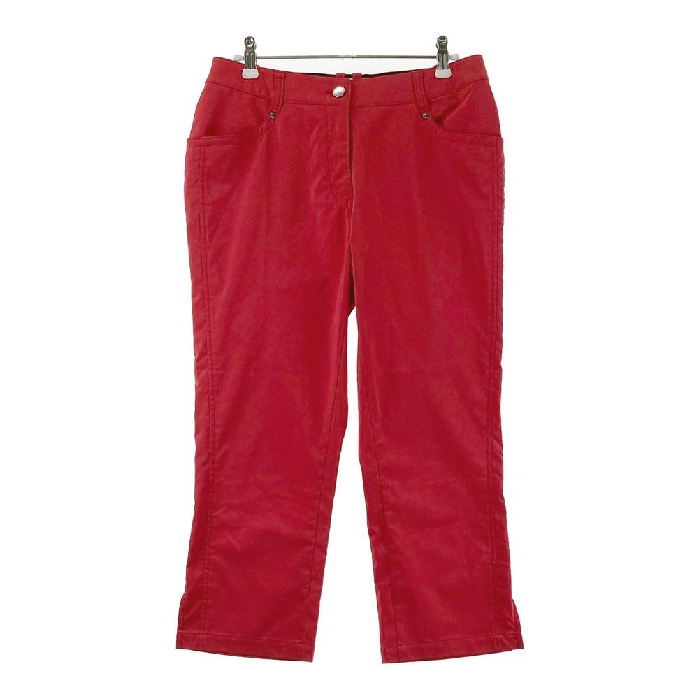 サイズ：L TOMMY HILFIGER GOLF トミー ヒルフィガーゴルフ ストレッチ クロップドパンツ レッド系 [240101587039] ゴルフウェア レディース ストスト
