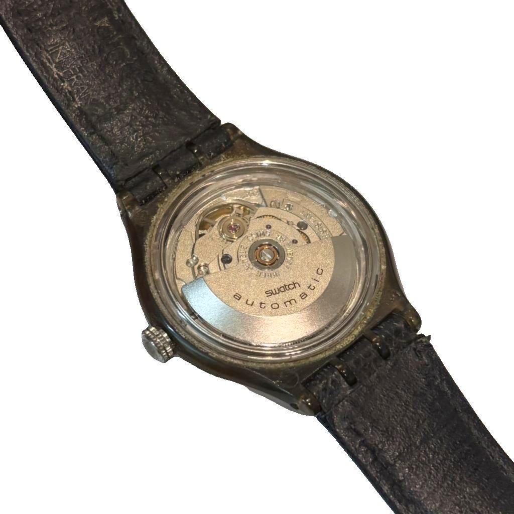 スウォッチ SWATCH 自動巻き 腕時計 黒 ブラック - メルカリ