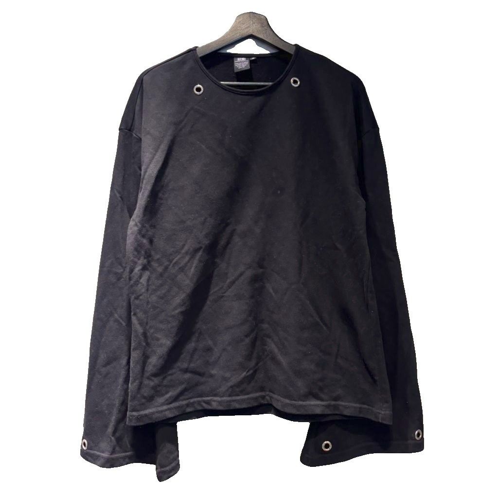 YARIK カットソー BLACK STUDDED SWEATSHIRT M 長袖 黒 ブラック