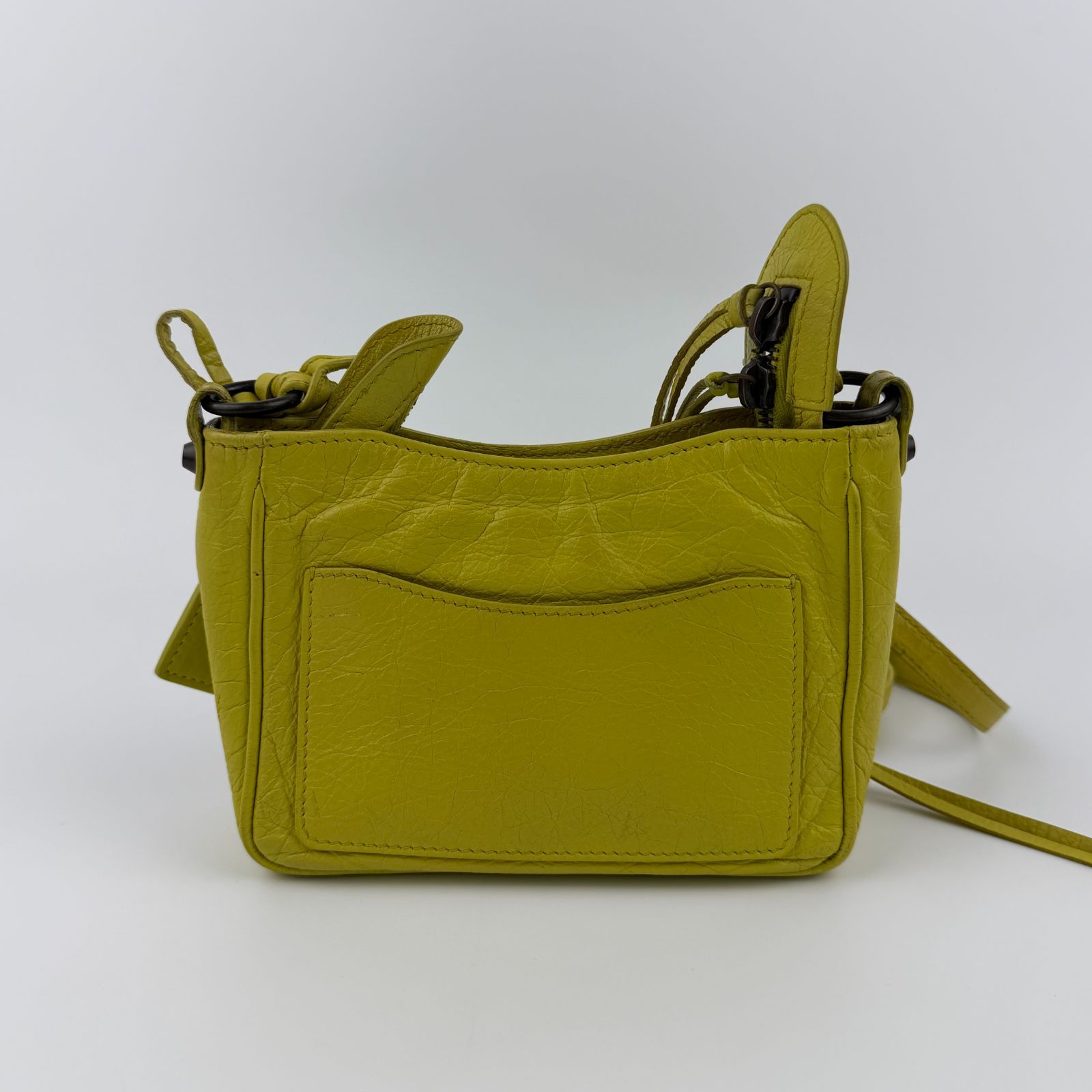 中古】BALENCIAGA バレンシアガ ショルダーバッグ イエロー レザー 