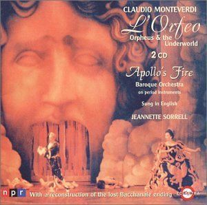 【CD】L'Orfeo (In English)