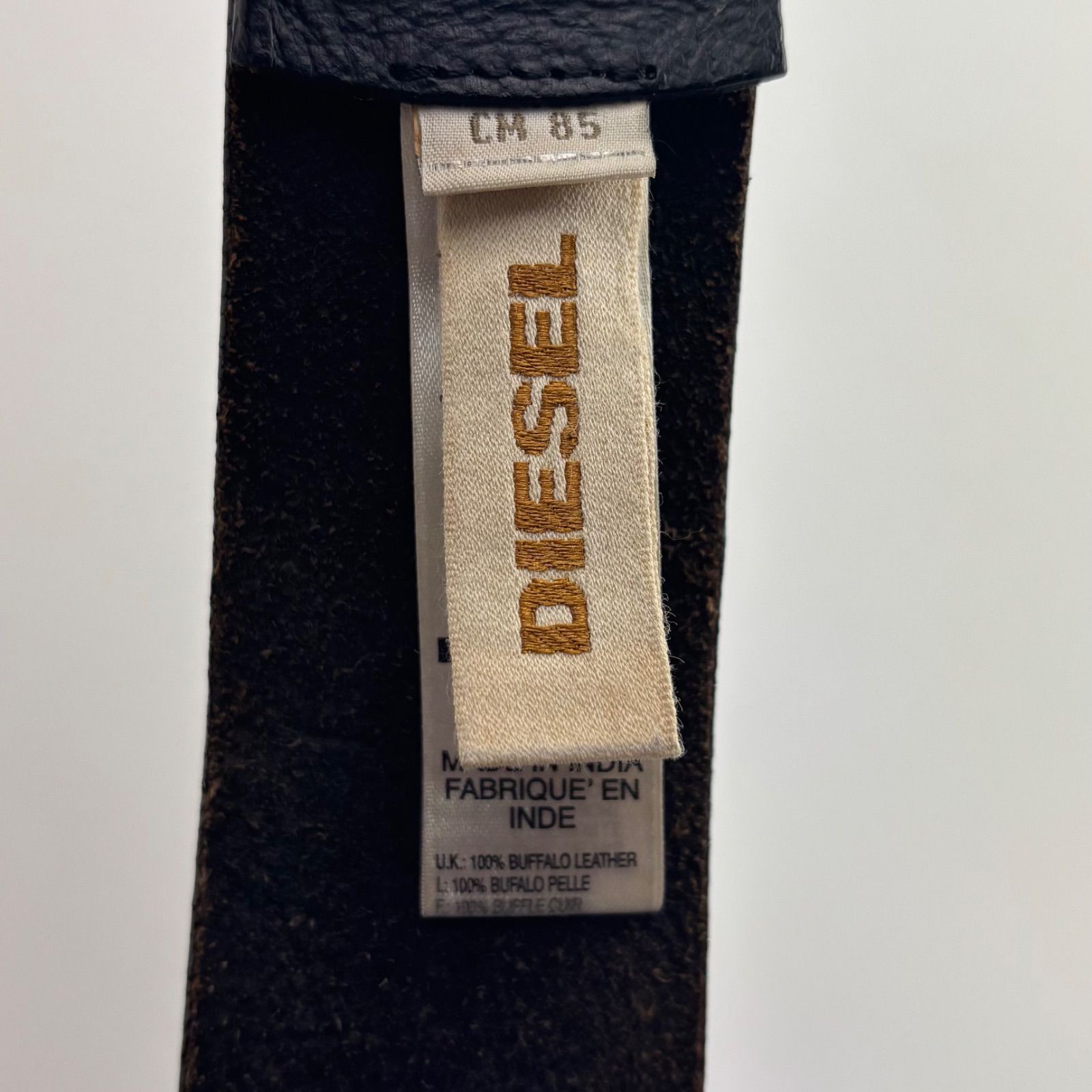 DIESEL レザーベルト ブラック 85cm ディーゼル -お取扱店