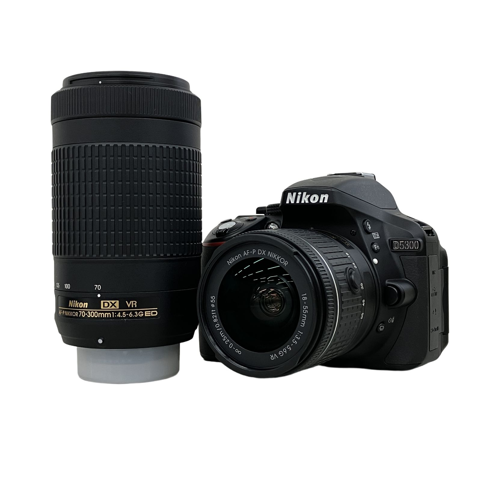 Nikon D5300 18-55mm F3.5-5.6G VR 70-300mm 1:4.5-6.3G ED VR ダブルズームキット ニコン 中古 良好 K11238776